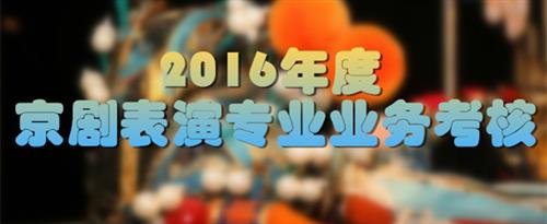 插逼免费黄色视频国家京剧院2016年度京剧表演专业业务考...